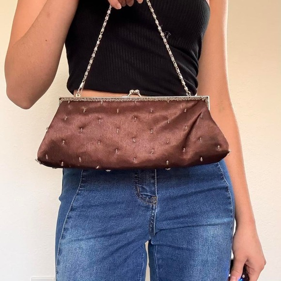 Lapis by Anthropologie Beaded Boho Clutch Bag